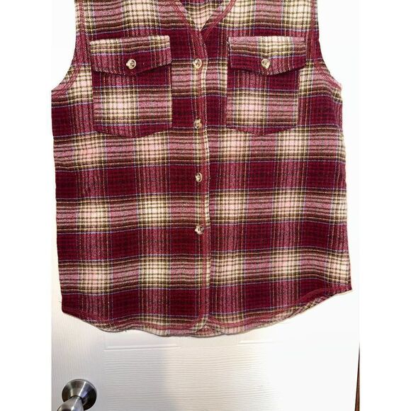 American Eagle Outfitters Vest Vintage Plaid Wool Blend Made in Italy  Size Med - Picture 3 of 9